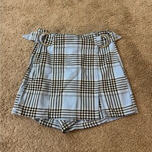 Plaid Blue Women's Shorts